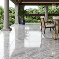 Atlantic Gray Marble 18x18 Polished/Honed Tile — Covered Patio floor