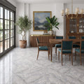Atlantic Gray Marble 18x18 Polished/Honed Tile — Living Room floor