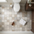 Atlantic Gray Marble 2x2 Polished/Honed Mosaic — Bathroom floor