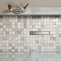 Atlantic Gray Marble 2x2 Polished/Honed Mosaic — Bathroom shower floor