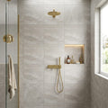 Atlantic Gray Marble 24x24 Polished/Honed Tile — Bathroom shower wall