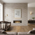 Atlantic Gray Marble 24x24 Polished/Honed Tile — Living Room feature wall