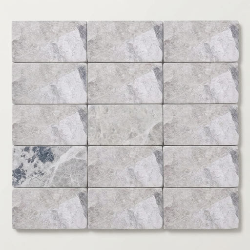 Atlantic Gray Marble 3x6 Polished/Honed Tile close-up