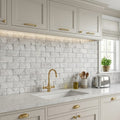 Atlantic Gray Marble 3x6 Polished/Honed Tile — Kitchen backsplash
