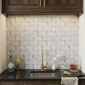 Atlantic Gray Marble 3x6 Polished/Honed Tile — Wet Bar backsplash