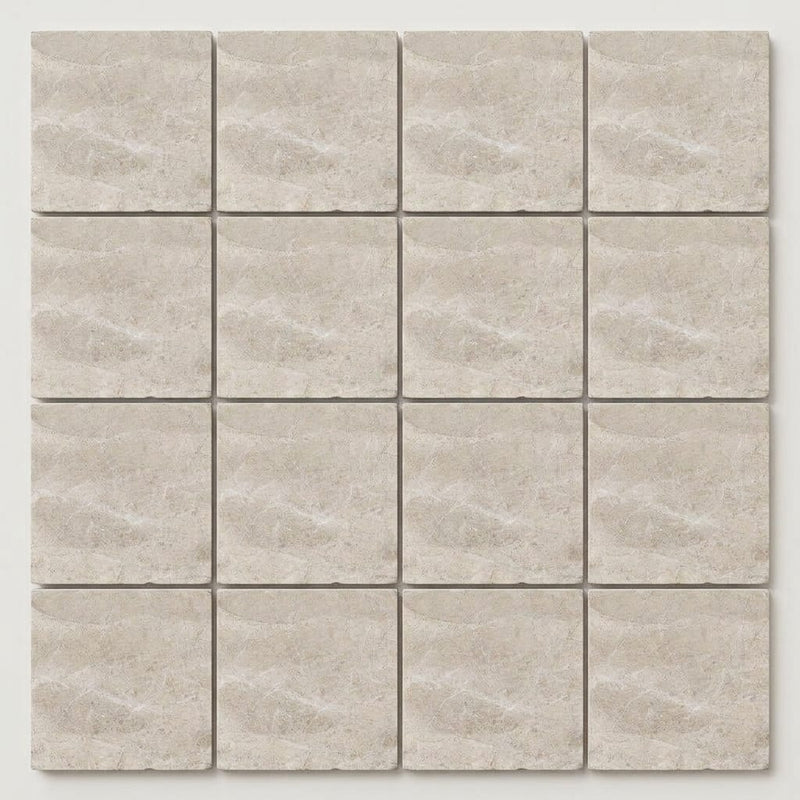 Atlantic Gray Marble 4x4 Polished/Honed Tile close-up
