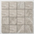 Atlantic Gray Marble 4x4 Tumbled Tile close-up