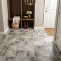 Atlantic Gray Marble 6x6 Tumbled Tile — Mudroom floor