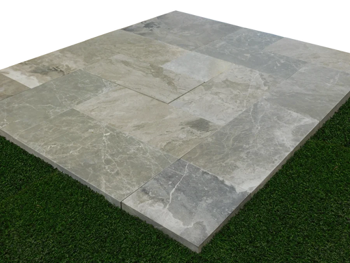 Atlantic Grey 6x6 Sandblasted Marble Paver