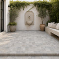 Atlantic Grey 6x6 Sandblasted Marble Paver — Courtyard paving