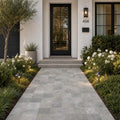 Atlantic Grey 6x6 Sandblasted Marble Paver — Front Yard walkway