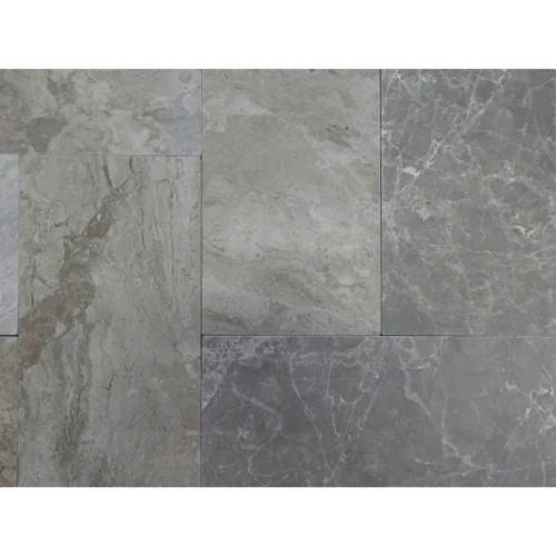 Atlantic Grey 6x6 Tumbled Marble Tile
