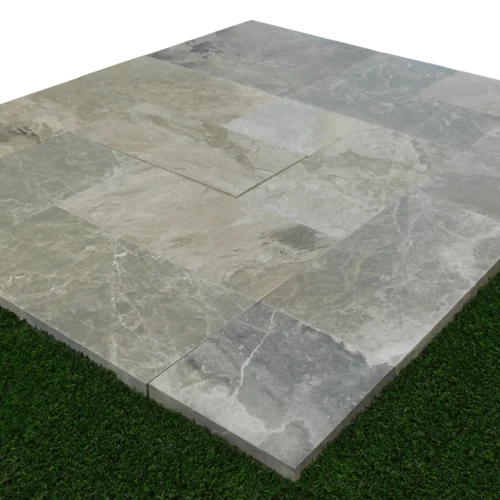 Atlantic Grey 6x6 Tumbled Marble Tile