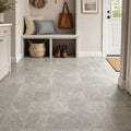 Atlantic Grey 6x6 Tumbled Marble Tile — Mudroom floor
