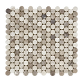 Atlantic Grey Penny Round 3/4 Honed Marble & Dolomite Mosaic