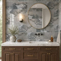 Atlantic Grey Marble Tile 12x24 Polished — Bathroom vanity wall
