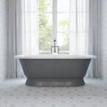 Atrium White Carrara & Thassos 15.75x15.75 Honed Decorative Marble Mosaic