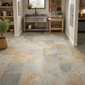 Autumn 12x12 Gauged Slate Tile — Basement floor
