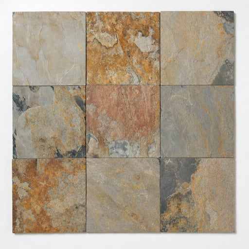 Autumn 12x12 Gauged Slate Tile close-up