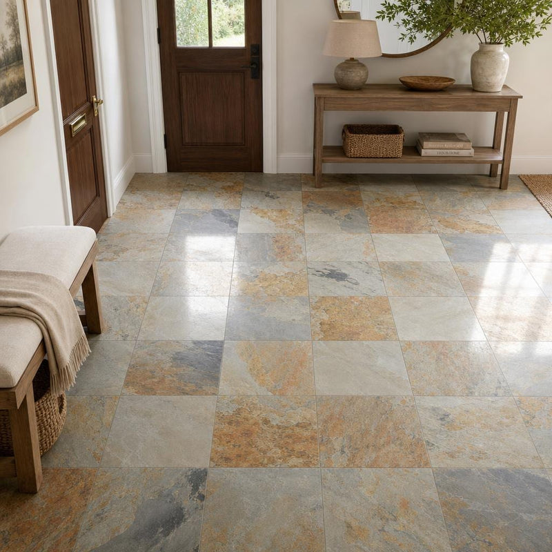 Autumn 12x12 Gauged Slate Tile — Foyer floor