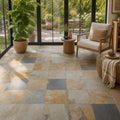 Autumn 16x16 Gauged Slate Tile — Sunroom floor