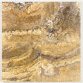 Autumn Leaves Scabos Travertine Filled, Honed & Straight Edge 18 x 18 x 1/2 Cross Cut Tile 18x18 close-up