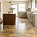 Autumn Leaves Scabos Travertine Filled, Honed & Straight Edge 18 x 18 x 1/2 Cross Cut Tile 18x18 — Kitchen floor