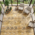 Autumn Leaves Scabos Travertine Filled, Honed & Straight Edge 18 x 18 x 1/2 Cross Cut Tile 18x18 — Sunroom floor