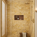 Autumn Leaves Scabos Travertine Honed 4 x 12 Colosseo Tile 4x12 — Bathroom shower wall