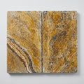 Autumn Leaves Scabos Travertine Tumbled 12 x 24 x 2 Modern Coping 12x24 close-up