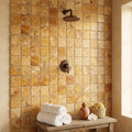 Autumn Leaves Scabos Travertine Tumbled 2 x 2 Mosaic 2x2 — Spa spa interior