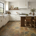 Autumn Mix (California Gold) Slate Natural 12 x 24 x 2 Slate Wall Cap Cap 12x24 tile — Kitchen floor