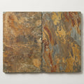 Autumn Mix (California Gold) Slate Natural 16 x 24 x 2 Slate Wall Cap Cap 16x24 close-up