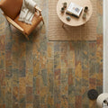 Autumn Mix (California Gold) Slate Natural 8 x 24 x 2 Slate Wall Cap Cap 8x24 tile — Family Room floor