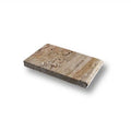 Autumn Leaves Scabos Travertine Tumbled 4 x 12 x 2 Bullnose Coping