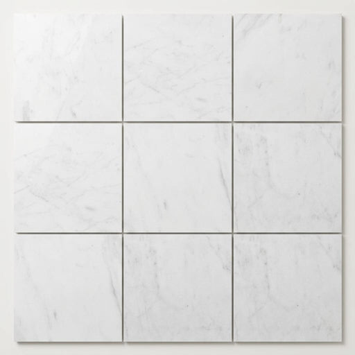 Avalon White Marble Tile 12x12 Polished close-up