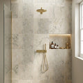 Azul Pietra Marble Tile 24x24 Honed, Filled — Bathroom shower wall