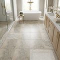 Azul Pietra Marble Tile 24x24 Honed, Filled — Primary Bath floor