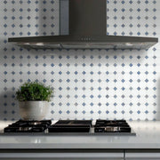 Azula Floret Polished Pattern Marble Mosaic Tile