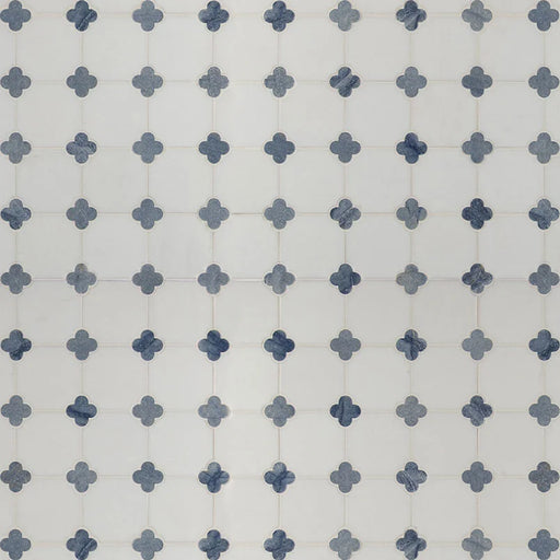 Azula Floret Polished Pattern Marble Mosaic Tile