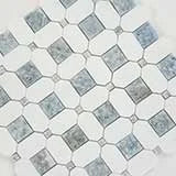Azula Hatchwork Polished Pattern Marble Mosaic Tile