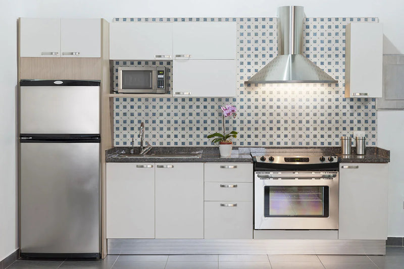 Azula Hatchwork Polished Pattern Marble Mosaic Tile