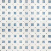 Azula Hatchwork Polished Pattern Marble Mosaic Tile