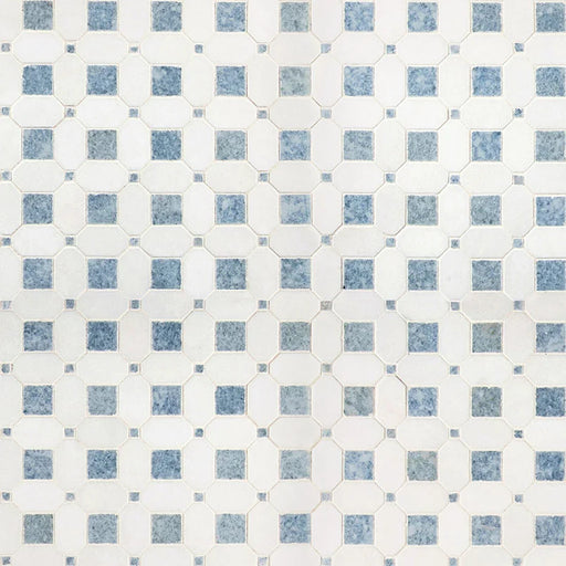 Azula Hatchwork Polished Pattern Marble Mosaic Tile
