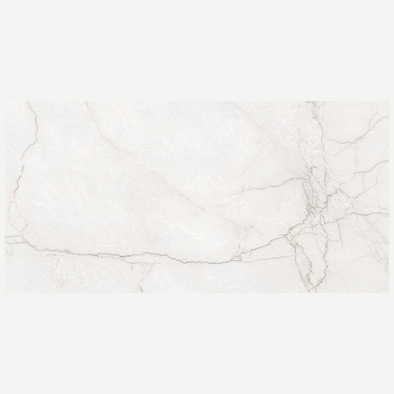 Azuvi Class Bianco 24x48 matte porcelain tile with a white surface and fine gray and beige marble-like veining.