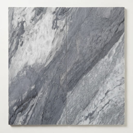 Bardiglio 12x24 Honed Marble Tile close-up