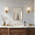 Bardiglio 4x16 Honed Marble Tile — Bathroom wall