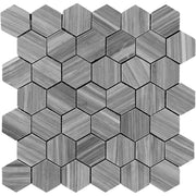 Bardiglio Honed Mini Brick Mesh Marble Mosaic