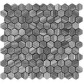 Bardiglio Honed Mini Brick Mesh Marble Mosaic