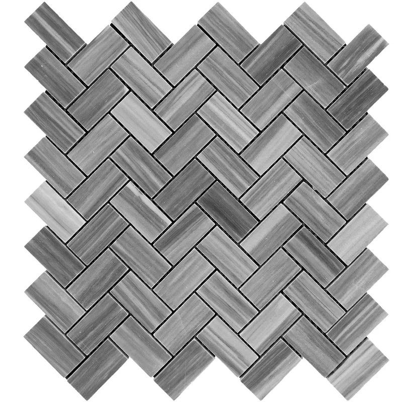 Bardiglio Polished Mini Brick Marble Mosaic
